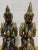 1970s Large Ceramic Mottled Green Buddha’s on Stands- a Pair For Sale - Image 5 of 12