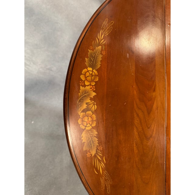 Hitchcock 1960s L. Hitchcock Stenciled Drop Leaf Table For Sale - Image 4 of 8