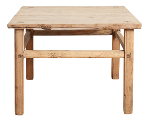 Antique Rustic Square Side Table