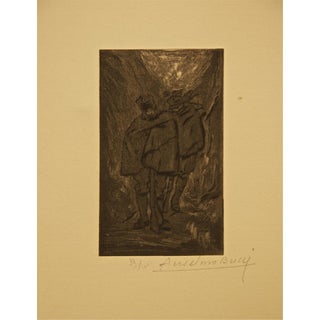 Anselmo Bucci, The Mess, Etching, 1917 For Sale