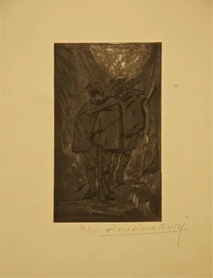 Anselmo Bucci, The Mess, Etching, 1917