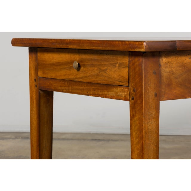 Late 19th Century French Provincial Walnut Farmhouse Table With Four Drawers For Sale - Image 17 of 18