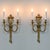 Pair Antique French Louis XVI Neoclassical Cast Brass Wall Sconces are the ideal choice for creating a special visual...