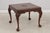 1990s Pair Chippendale Tooled Leather Mahogany Lamp Tables For Sale - Image 5 of 14