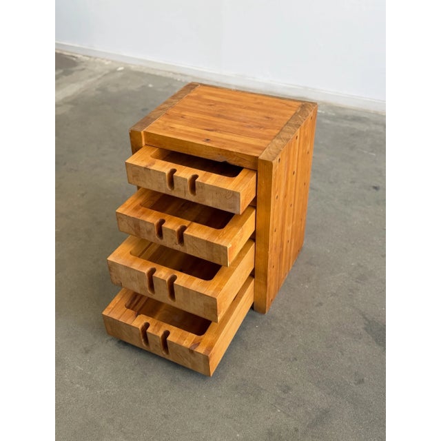 1970s 1970s Artisanal Reclaimed Wood Quad-Drawer Accent Chest For Sale - Image 5 of 11