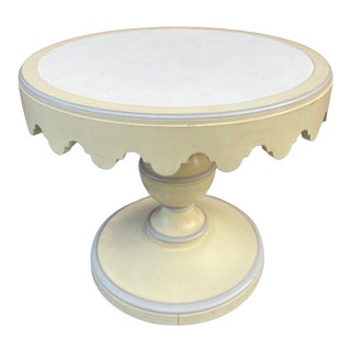 Dorothy Draper & Company for Kindel Lamp Table With Leather Top Insert For Sale