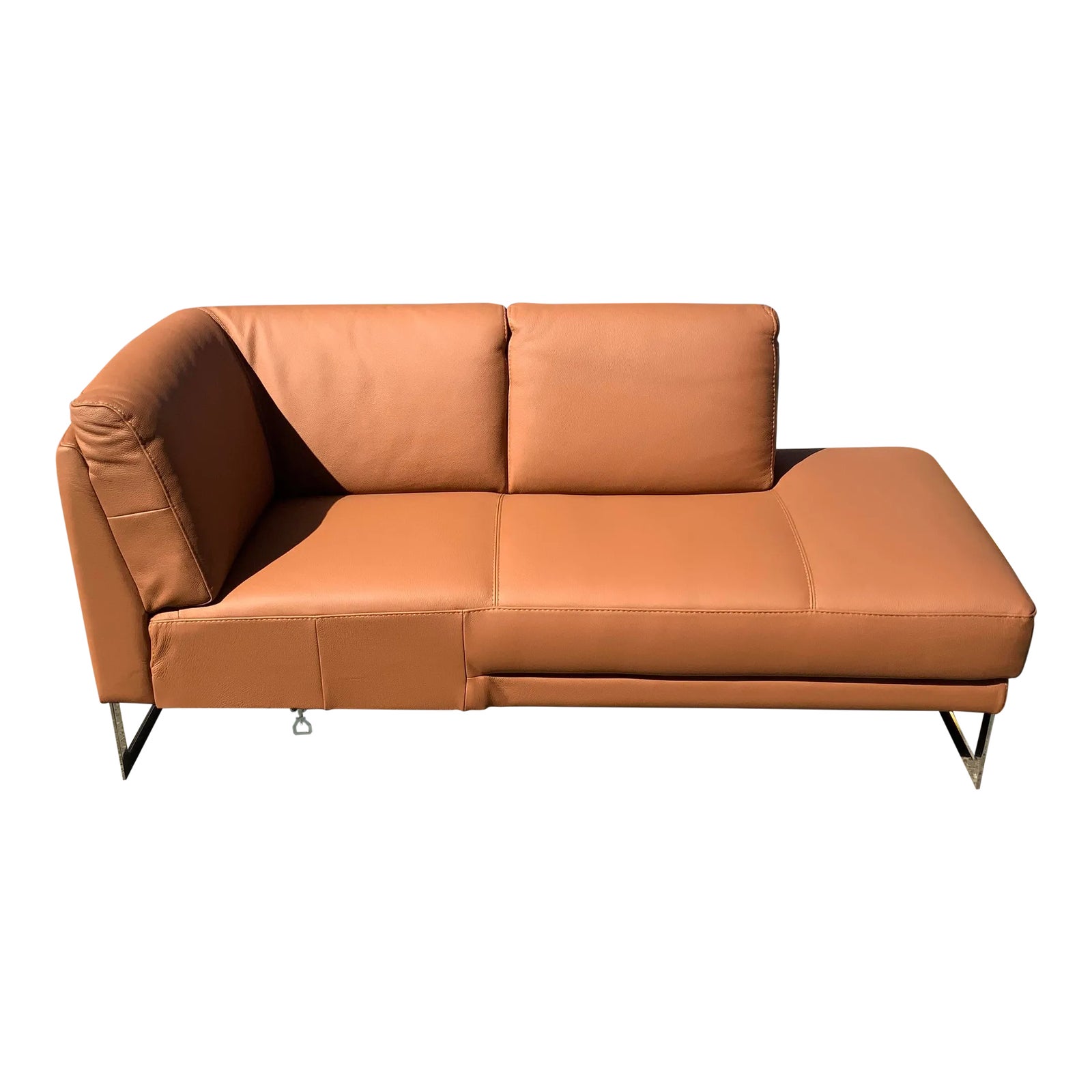 Giuseppe Nicoletti Leather Chaise Chairish