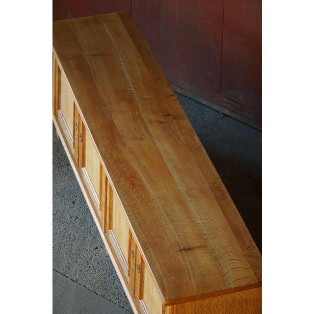 Danish Oak Sideboard with Paneled Doors, 1950s For Sale - Image 11 of 18