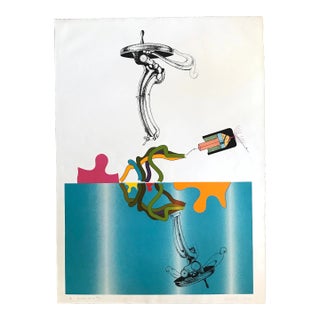 Colin Lanceley - Australian Mid Century Artist - Signed Screen Print Liebestod - 1966 For Sale