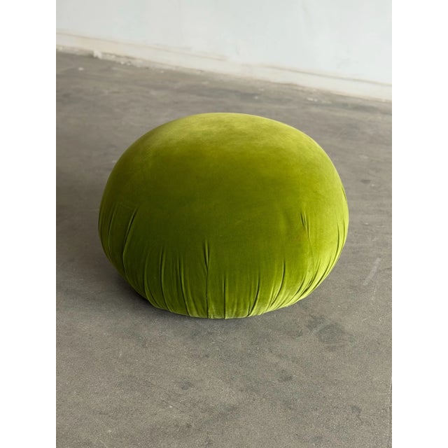 2000 - 2009 Green Velvet Italian Ottoman For Sale - Image 5 of 10