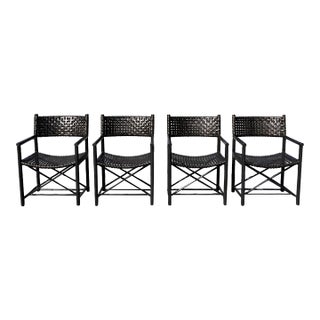 McGuire 4 Outdoor Dining Chairs For Sale