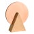 Vintage Italian Wood + Copper Triangle Sculpture by Banci Firenze For Sale