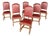 Spanish Revival Leather Dining Chairs - 6 For Sale