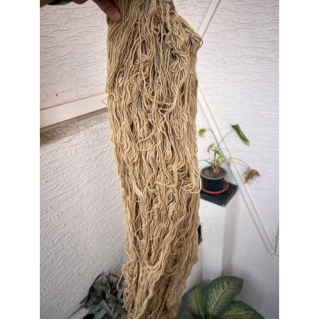 Handmade New Zealand Wool Dhurrie Runner, Solid Beige Runner Rug - 2.5'x10' For Sale - Image 10 of 13