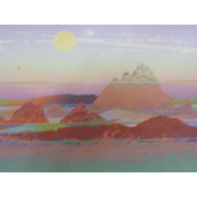 1982 Walter Crump Abstract Collograph Landscape Print For Sale - Image 4 of 5