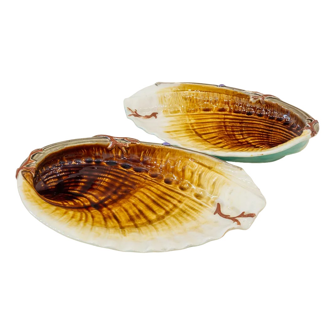 Antique French Shell Dishes by Hippolyte Boulenger for Choisy Le Roy ...