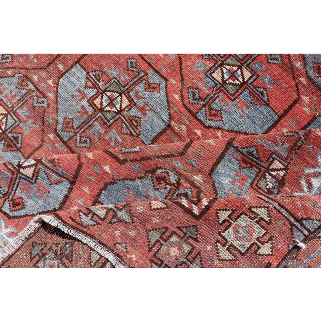 Antique East Turkistan Belouch Rug With Rich Red Lattice Design 5'10" X 8'10" For Sale - Image 11 of 11