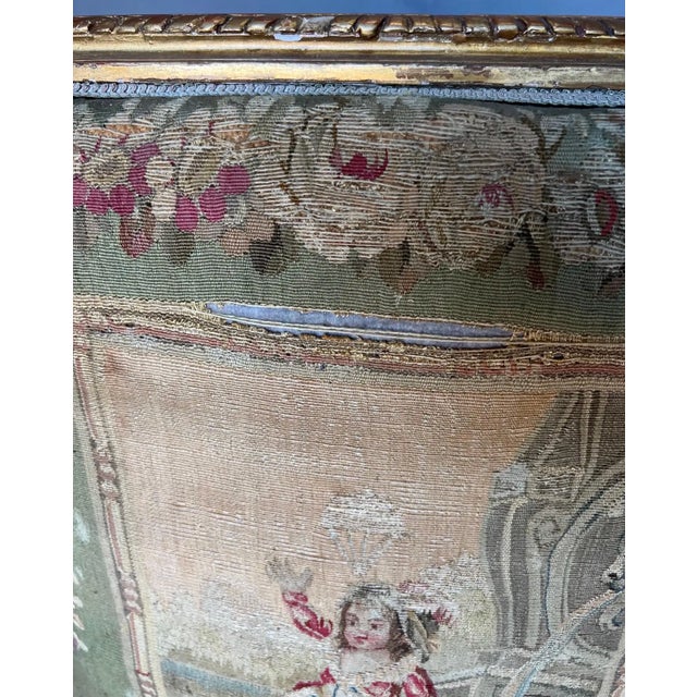 Green Fine Pair of 18th Century French Aubusson Upholstered Fauteuils For Sale - Image 8 of 10