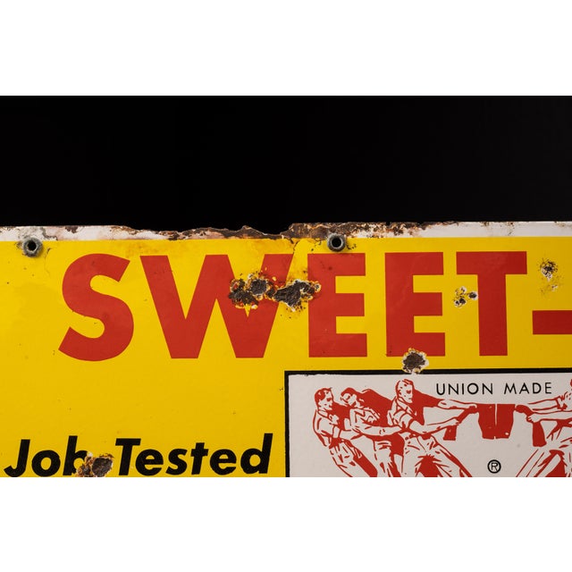 Vintage Sweet-Orr Union-Made Workwear S S P Sign For Sale - Image 4 of 6