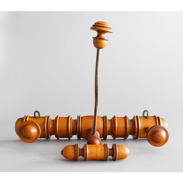Antique French Faux Bamboo Coat & Hat Rack For Sale - Image 4 of 12