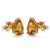 Contemporary Natural Yellow Citrine Earrings | Double Pear Cut Citrine Studs | Minimalist Gold Earrings | November Birthstone - A Pair For Sale - Image 3 of 4