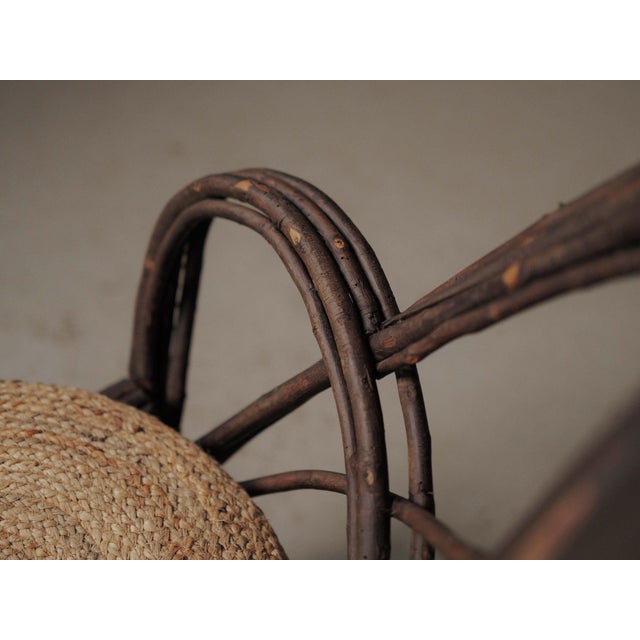 Antique French Folk-Art Hazel Branch Armchair, 1890s For Sale - Image 13 of 18