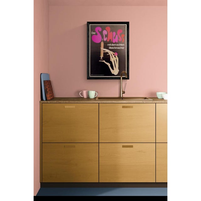 The piece this striking vintage poster from the deutsche angestellten-krankenkasse (dak) features a bold anti-drug message...