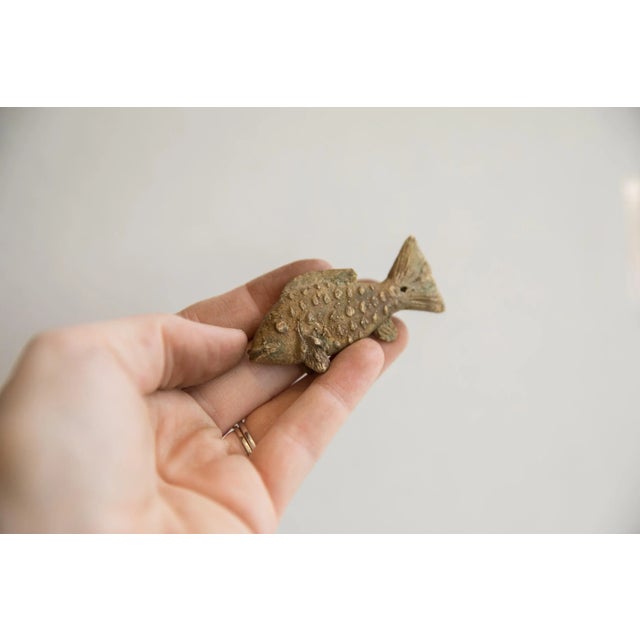 :: Vintage handmade African fish figurine. Circa late mid 20th century, though possibly older, this piece has such...
