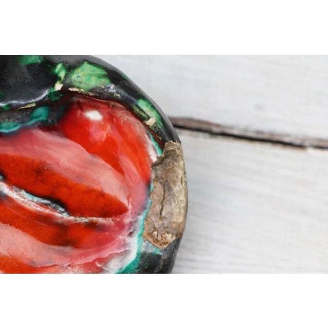 Burnt Orange 1940s French Art Deco Vine Leaf Jewelry Dish For Sale - Image 8 of 13