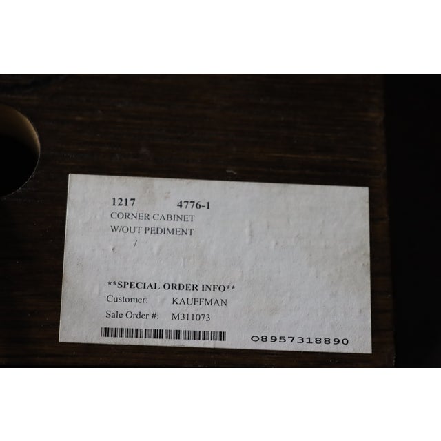 Stickley Mahogany Corner Cabinet With Glass Doors For Sale - Image 10 of 17