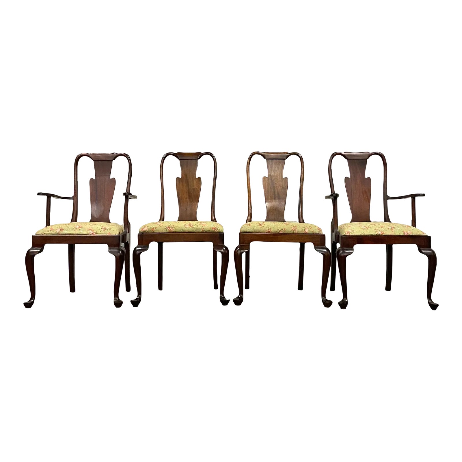 Vintage Queen Anne Dining Chairs by Donald L Mason Set of 4 Chairish