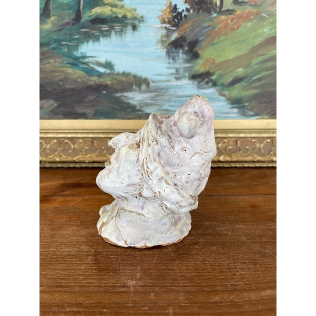 Whimsical Studio Ceramic Sculpture Bust With Glazed Cap, Mid-20th Century For Sale In Seattle - Image 6 of 10