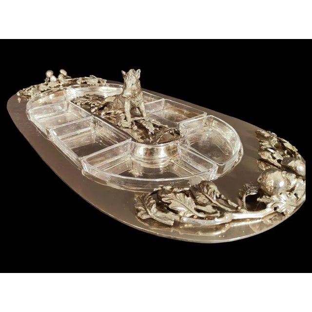 Silver Italian Silver Metal Centerpiece, 1970s For Sale - Image 8 of 12