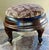 French Country Walnut Bee-Clad Oval Stool For Sale - Image 3 of 14