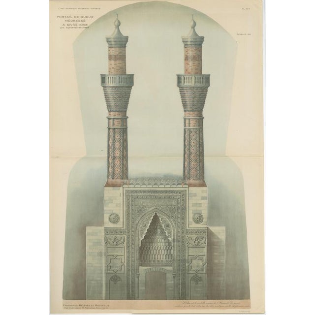 Gök Medrese Sivas Twin Minarets, Seljuk Islamic Architecture, 1924, Paper For Sale - Image 9 of 9