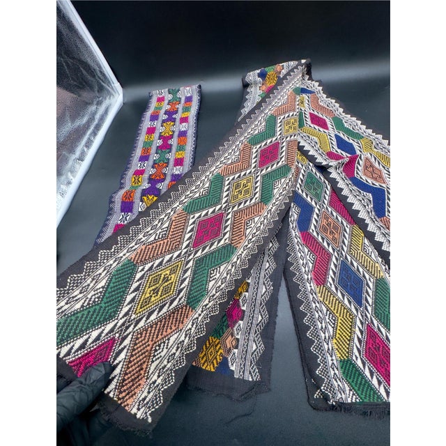 Nice vintage set of four Lao skirt panels. The Laos people are known for their intricate geometric patterns and vibrant...