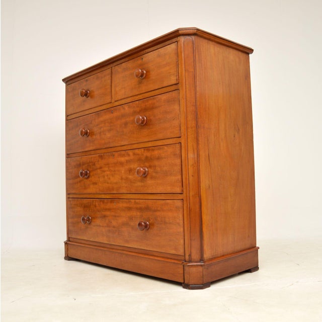 Mid 19th Century Large Antique Victorian Chest of Drawers, 1860s For Sale - Image 5 of 12