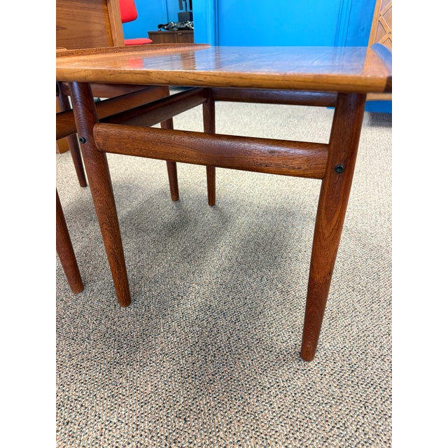 1960s Pair of 1960’s Mid Century Modern Danish Teak Side Tables Attributed to Grete Jalk - Denmark For Sale - Image 5 of 11