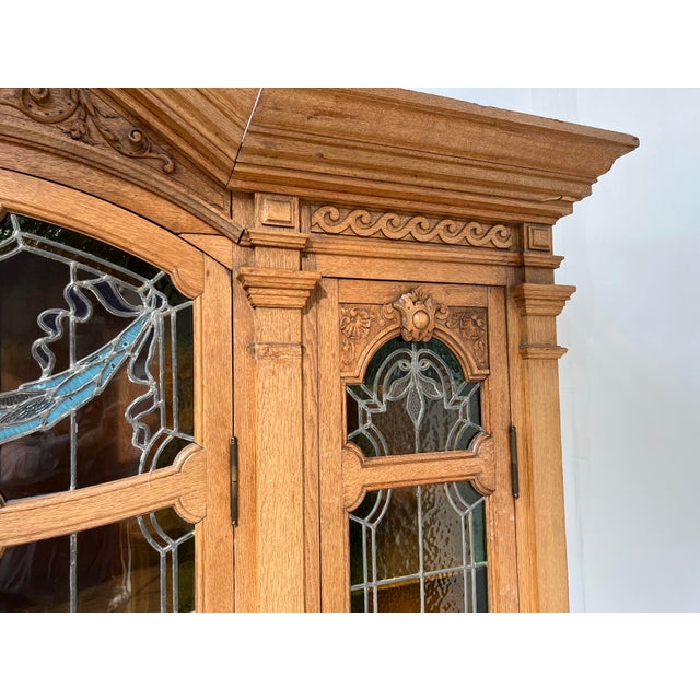 20th Century Art Deco Two-Part Bookcase in Oak For Sale - Image 11 of 14