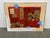 Design Plus Gallery presents a Signed Abstract Artwork of Mixed Textures. The art piece has a rich deep crimson field...