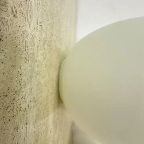 Vintage Egg Shaped Table Lamps in Opaline Glass, 1970s, Set of 2 For Sale - Image 10 of 12