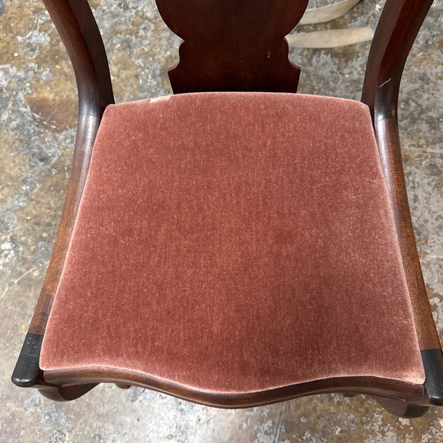 Victorian Flame Mahogany Side Chair, Vintage For Sale In San Francisco - Image 6 of 12
