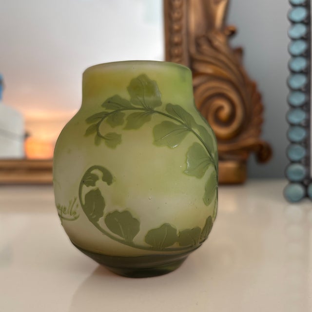 Emile Galle Emile Galle Cameo Glass Vase For Sale - Image 4 of 7