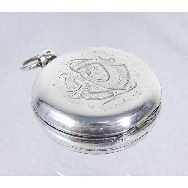 English Silver Pocket Watch, 1890s For Sale - Image 9 of 18