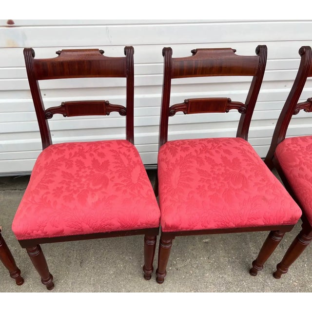 19th Century Set of 6 19th Century Mahogany English Regency Dining Chairs For Sale - Image 5 of 10