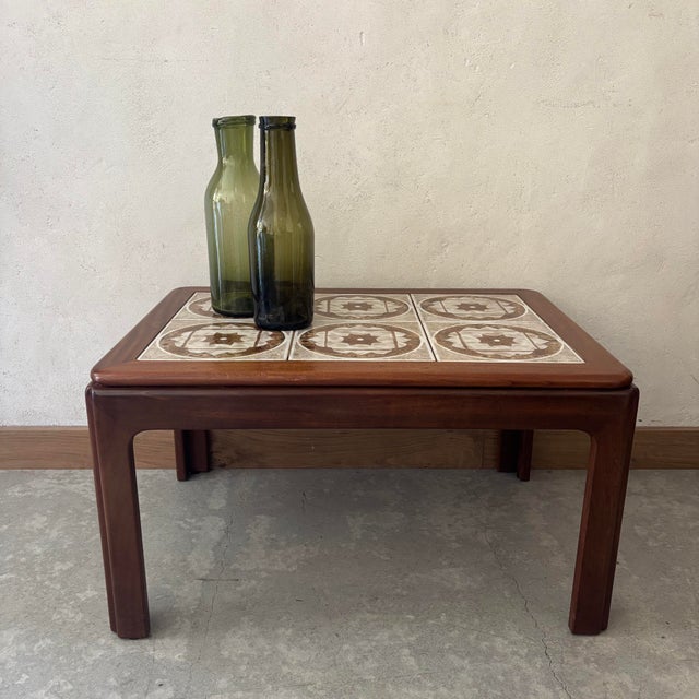 Coffee Table in Teak with Tile For Sale - Image 6 of 7