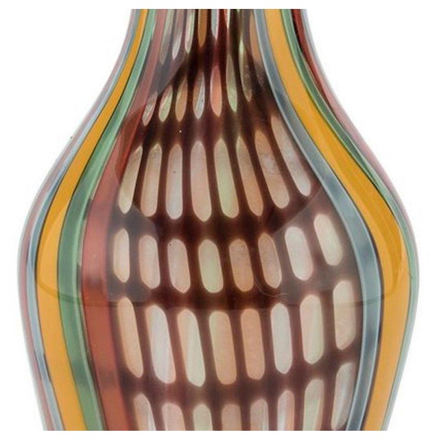 Italian Rainbow Glass Vase, 1970s For Sale - Image 4 of 5