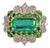 Natural Emerald Tsavorite Diamond Ring 6.75 14k White Gold 9.22 TCW Certified For Sale