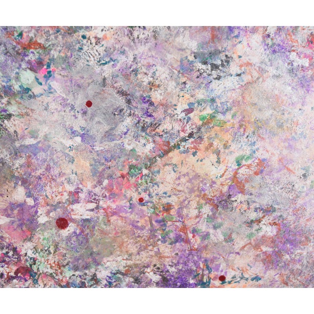 Postmodern Purple Muse - Original Abstract on Laid Paper by Judith W. Winslow For Sale - Image 3 of 4