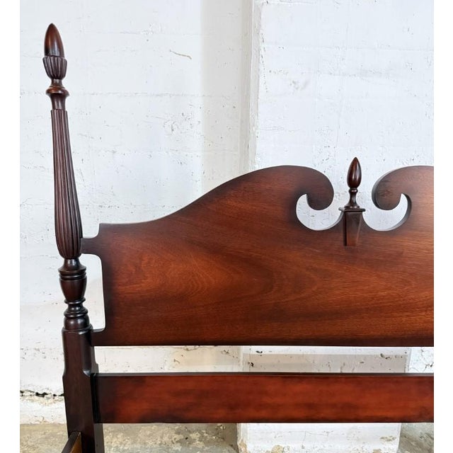 Mid 20th Century Traditional Mahogany Full Size Four Poster Bed Frame For Sale - Image 5 of 15
